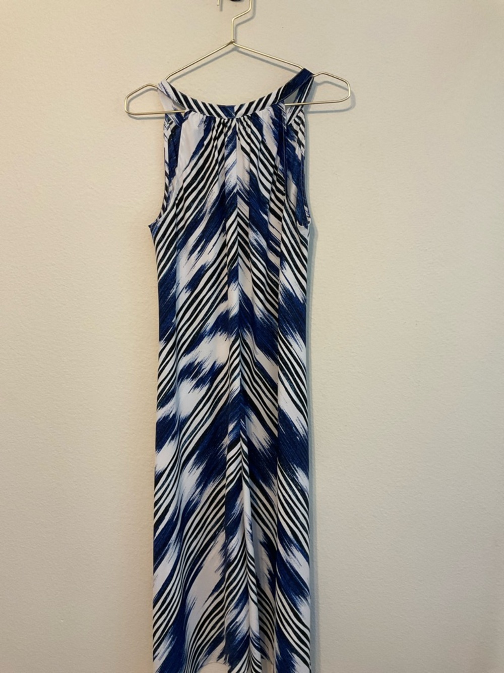 Tommy Bahama Navy & White Sleeveless Printed Maxi Dress - Picture 4 of 8